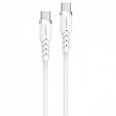 Powerton ENERGY WHITE EDITION Cavo USB-C, 100W, 1 m, in silicone, bianco