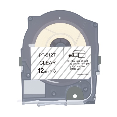 Max LM-512T, 12mm x 8m, trasparente nastro compatibile