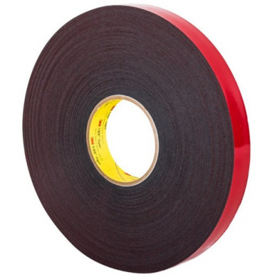 3M VHB 5962-F, 12 mm x 3 m, nastro acrilico biadesivo grigio-nero, sp. 1,5 mm