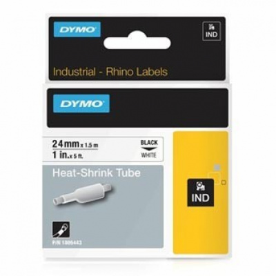Dymo Rhino 1805443, 24mm x 1,5m, testo nera/sfondo bianco, nastro originale