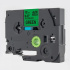 Nastro compatibile con Brother TZ-FX731 / TZe-FX731, 12mm x 8m, flexi, testo nera / nastro verde