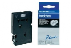 Brother TC-291, 9mm x 7,7m, testo nera / sfondo bianco, nastro originale