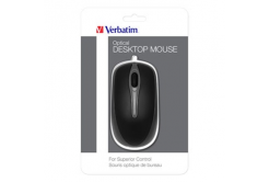 Verbatim Mouse 49019, 1000DPI, ottica, 3sp\., wired USB, nero