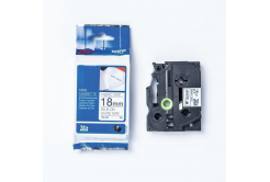 Brother TZE-FA4 / TZe-FA4, 18mmx3m, testo blu/sfondo bianco, nastro originale per stirare