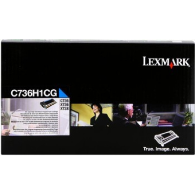 Lexmark C736H1CG ciano (cyan) toner originale