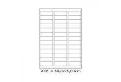 Etichette autoadesive 64 x 21 mm, 39 etichette, A4, 100 fogli