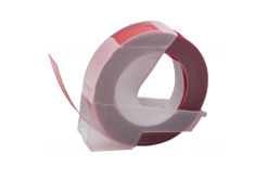Dymo Omega, 9mm x 3m, testo bianco / sfondo marrone castagna, nastro compatibile