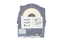 Max LM-509T, 9mm x 8m, trasparente nastro compatibile
