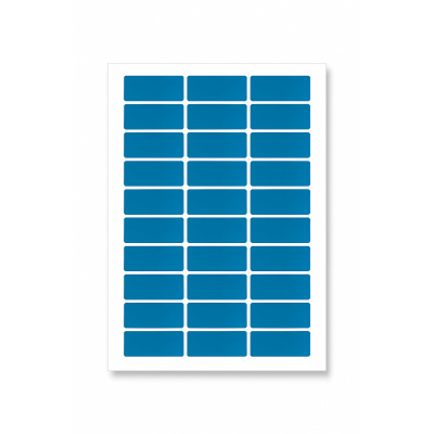 Etichette autoadesive 63,5 x 29,6 mm, 27 etichette, A4, 20 fogli, blu