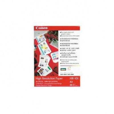 Canon High Resolution Paper HR-101 1033A006, 106 g/m2, A3, 20pz, appositamente levigato, bianco, carta fotografica