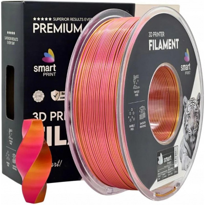 Smart Print FG-S99-E1, 3D filamento, PLA Silk, 1,75mm, 1000g, Dual Color, Multicolore (Pink, Gold)