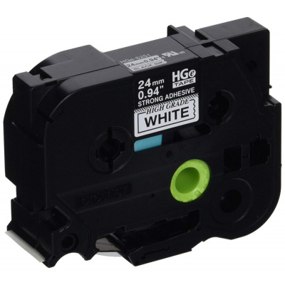 Brother HGe-151, 24mm x 8m, 5pz testo nera / nastro trasparente, nastro originale