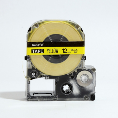 Epson LK-4YBP, SC12YW, 12mm x 9m, testo nera / sfondo giallo, nastro compatibile