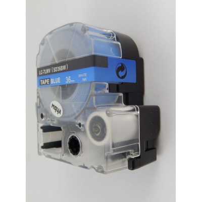 Epson LK-7LWV, SD36BW, 36mm x 9m, testo bianco / sfondo blu, nastro compatibile