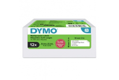 Dymo 2234186, 51mm x 19mm, multifunzionale, rimovibile, bianco, etichette di carta originali, 12 x 500 pz