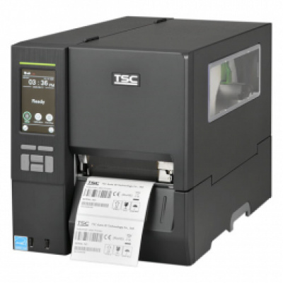 TSC MH341P MH341P-A001-0302, 12 dots/mm (300 dpi), rewinder, disp., RTC, USB, RS232, Ethernet stampante di etichette