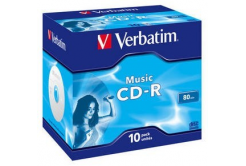 VERBATIM CD-R (confezione da 10) Audio/Live it!/Colore/Jewel/80 min