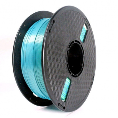 Gembird 3DP-PLA-SK-01-BG, 3D filamento, PLA Silk, 1,75mm, 1000g, Blu/Verde (Blue/Green)