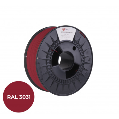 C-Tech 3DF-P-PLA1.75-3031 3D filamento, PREMIUM LINE, PLA, rosso orientale, RAL3031, 1,75mm, 1kg