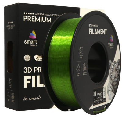 Smart Print FG-S198-E1, 3D filamento, PETG, 1,75mm, 1000g, Verde trasparente (Transparent green)