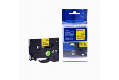 Brother HGe-641, 18mm x 8m, testo nera / sfondo giallo, alta velocitá nastro compatibile