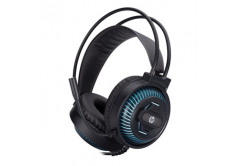 HP DHE-8001U, cuffie con microfono, controllo del volume, nere, 2.0, retroilluminate, USB