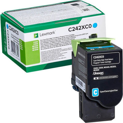 Lexmark C242XC0 ciano (cyan) toner originale