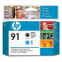 HP C9460A n\.91 opaco nero/ciano (matte black/cyan) testina di stampa originale