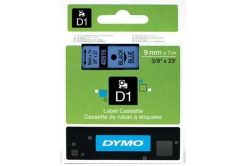 Dymo D1 40916, S0720710, 9mm x 7m testo nera / sfondo blu, nastro originale