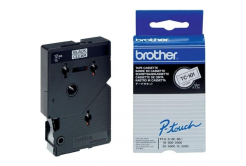 Brother TC-101, 12mm x 7,7m, testo nera / nastro trasparente, nastro originale