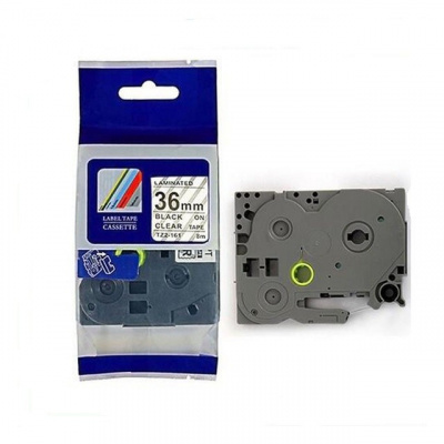 Nastro compatibile con Brother TZ-M61 / TZe-M61, 36mm x 8m, testo nera/trasparente opaco nastro