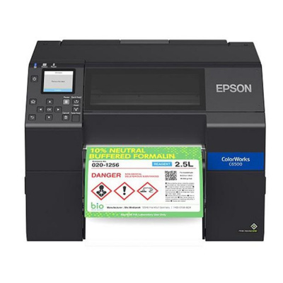 Epson ColorWorks C6500Pe C31CH77202, colore stampante di etichette, peeler, disp., USB, Ethernet, black