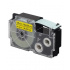 Casio XR-18YW1, 18mm x 8m, testo nera/sfondo giallo, nastro originale
