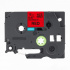 Nastro compatibile con Brother TZ-FX435 / TZe-FX435, 12mm x 8m, flexi, testo bianco / nastro rosso