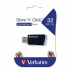 Verbatim 49307 Store N Click, Chiavetta USB, USB A 3.0, 32GB, con connettore estraibile, nero
