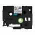 Nastro compatibile con Brother TZ-S155 / TZe-S155, 24mm x 8m, extr.adh. testo bianco / nastro trasparente