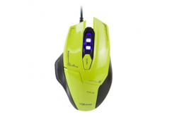E-blue Mouse Mazer EMS642GRAA-IU, 2500DPI, ottica, 6sp\., wired USB, verde