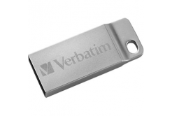 Verbatim USB flash disk, USB 2.0, 16GB, Metal Executive, Store N Go, argento, 98748, USB A, s poutkem