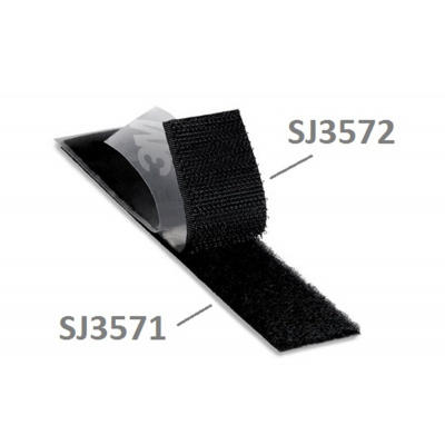 3M Hook & Loop SJ3571, nero, anelli, 25 mm x 45,7 m