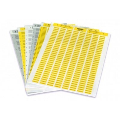 Partex PLL015006D4SM etichette in poliestere 15x6 mm, giallo A4, 10x484pz