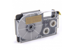Nastro compatibile con Casio XR-9GD1 9mm x 8m testo nera / sfondo d'oro