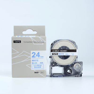 Epson LK-6WLN, SS24BW, 24mm x 9m, testo blu / sfondo bianco, nastro compatibile