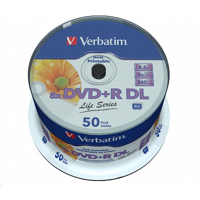 VERBATIM DVD+R Double Layer 8.5GB 8X confezione da 50 su spindle