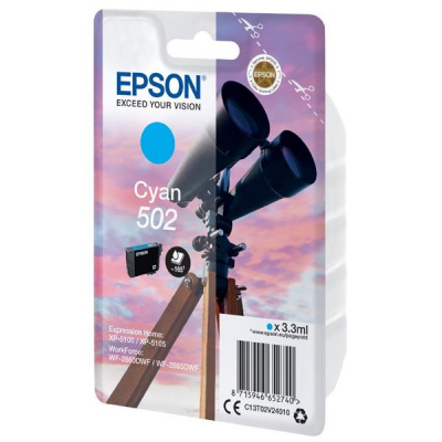 Epson 502 T02V24010 ciano (cyan) cartuccia originale
