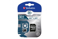 Verbatim paměťová karta Micro Secure Digital Card Pro U3, 32GB, micro SDHC, 47041, UHS-I U3 (Class 10), V30, s adattatoreem