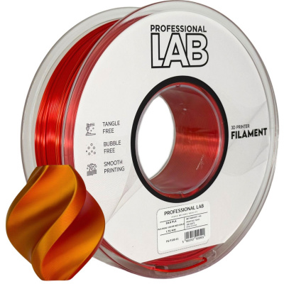 Professional Lab FG-P100-E1, 3D filamento, PLA Silk, 1,75mm, 1000g,  Dual Color, Multicolore (Red, gold)