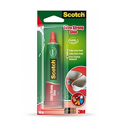3M Scotch adesivo trasparente extra forte (3030C12), tubo da 30 ml