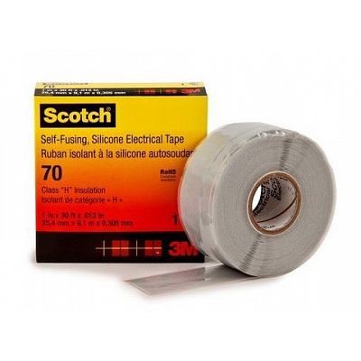 3M 70 Scotch Nastro in silicone autoagglomerante, 25 mm x 9,1 m