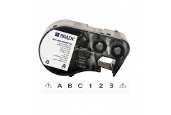 Brady M4C-500-595-WT-BK / 170818, 12.70 mm x 7.62 m, Vinile, testo nero / sfondo bianco