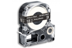 Epson LK-SD18KW, 18mm x 9m, testo bianco / sfondo nera, nastro compatibile